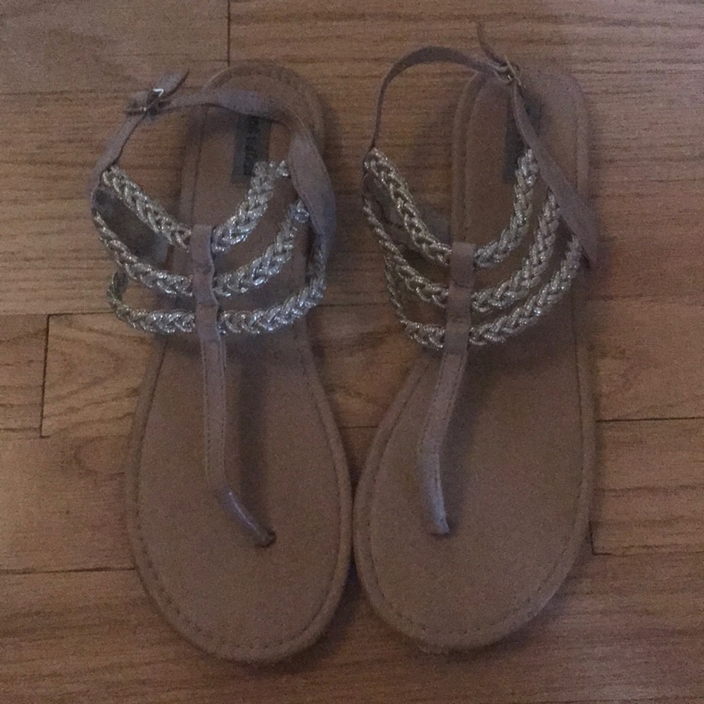 Gold sandals size 10